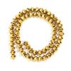 3 4 6 8 10mm Gold Faceted Crystal Beads Rondelle Glass Loose Spacer Beads For DIY Jewelry Making Necklace Bracelet Accessories