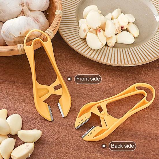 3Pcs Portable Garlic Peeler Ergonomic Garlic Tweezers Manual Garlic Skin Remover Clips Garlic Peeling Tool for Quick Meal Prep Outdoor Cooking