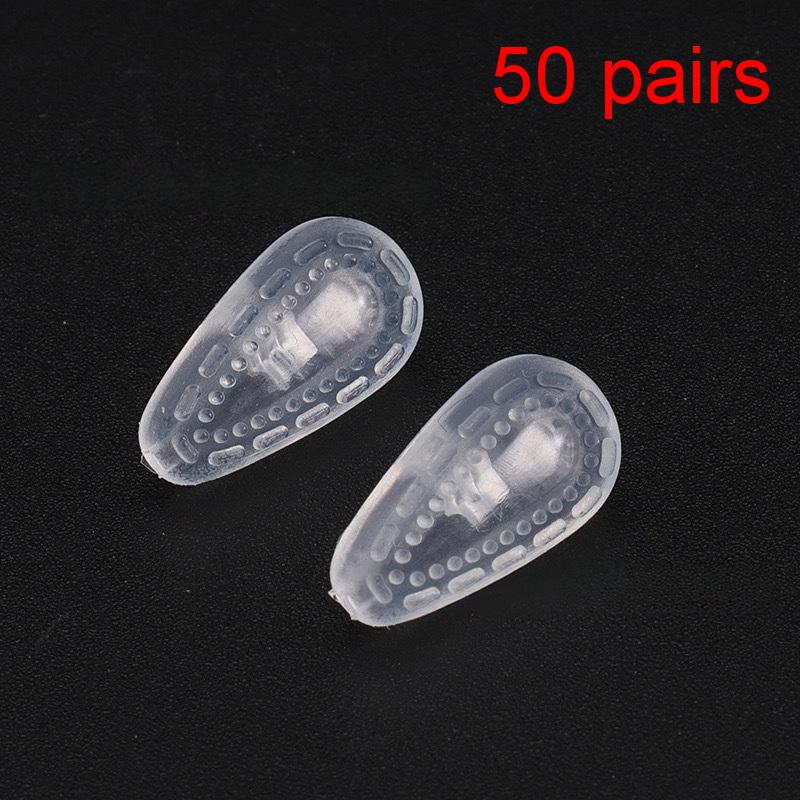 Screw-in Air Chamber Silicone Nose Pads Comfortable Anti-slip Oval for Daily Wear Glasses Sunglasses 10/50 Pairs