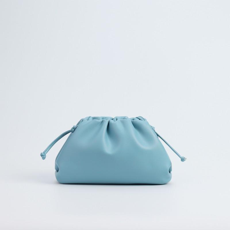 Soft Cloud Shape Leather Crossbody Bag Women Small Size Genuine Cowhide Adjustable Strap Daily Wear
