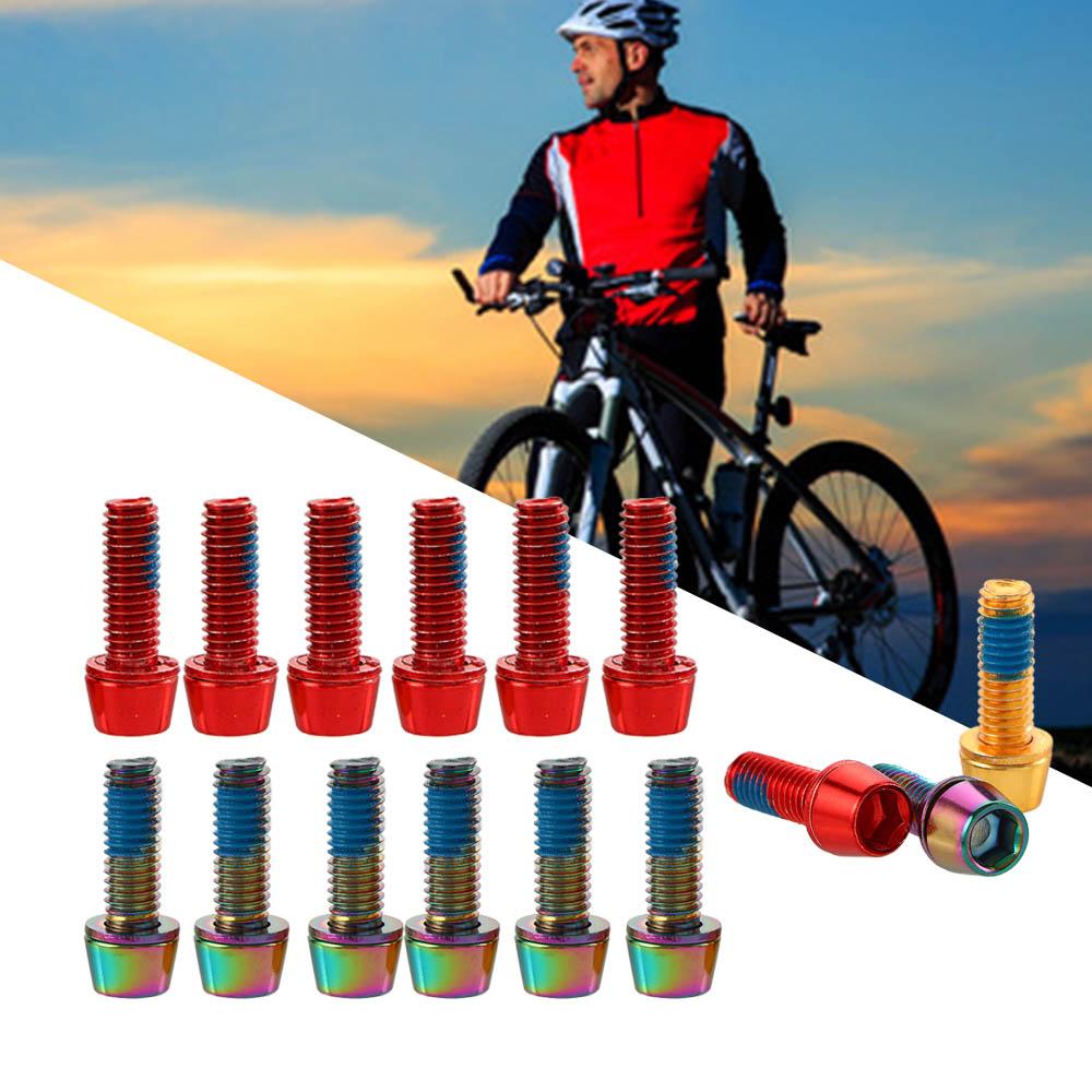 

Mountain Bike M6x18mm Electroplating Crank Clamp Screws Fixing Bolts Disc Brake Screw Stem Screw красный