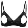 Womens Bra Cutout Push Up Shelf Bra Top Adjustable Straps Lace Trim Brassiere Valentine Lingerie