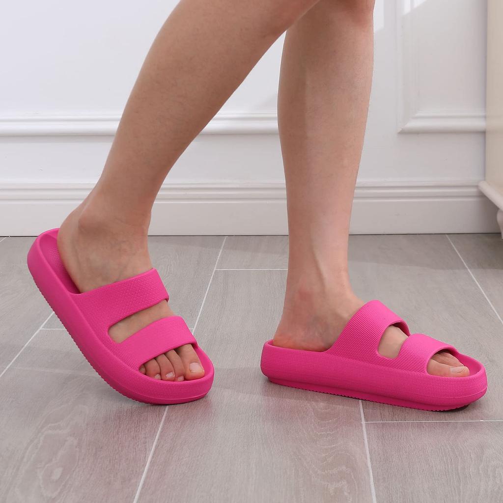 fashion Comwarm New Women's Thick Platform Sandals Summer Soft Cloud Slippers Outdoor Lightweight Beach Shoes Arch Support Slide Sandals