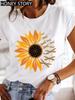 Dragonfly Butterfly Print Base Top Loose Women's Short-sleeved T-shirt Round Neck Oversized T Shirt  Women Clothes