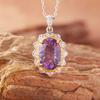 Millennium Cut Natural Topaz Amethyst Citrine Necklace Women'S S925 Sterling Silver Color Treasure Jewelry Pendant