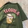 Tequila Cheaper Than Therapy Mens Tops Simplicity Loose Streetwear Creativity Crewneck T-Shirts O-Neck T-Shirt For Women