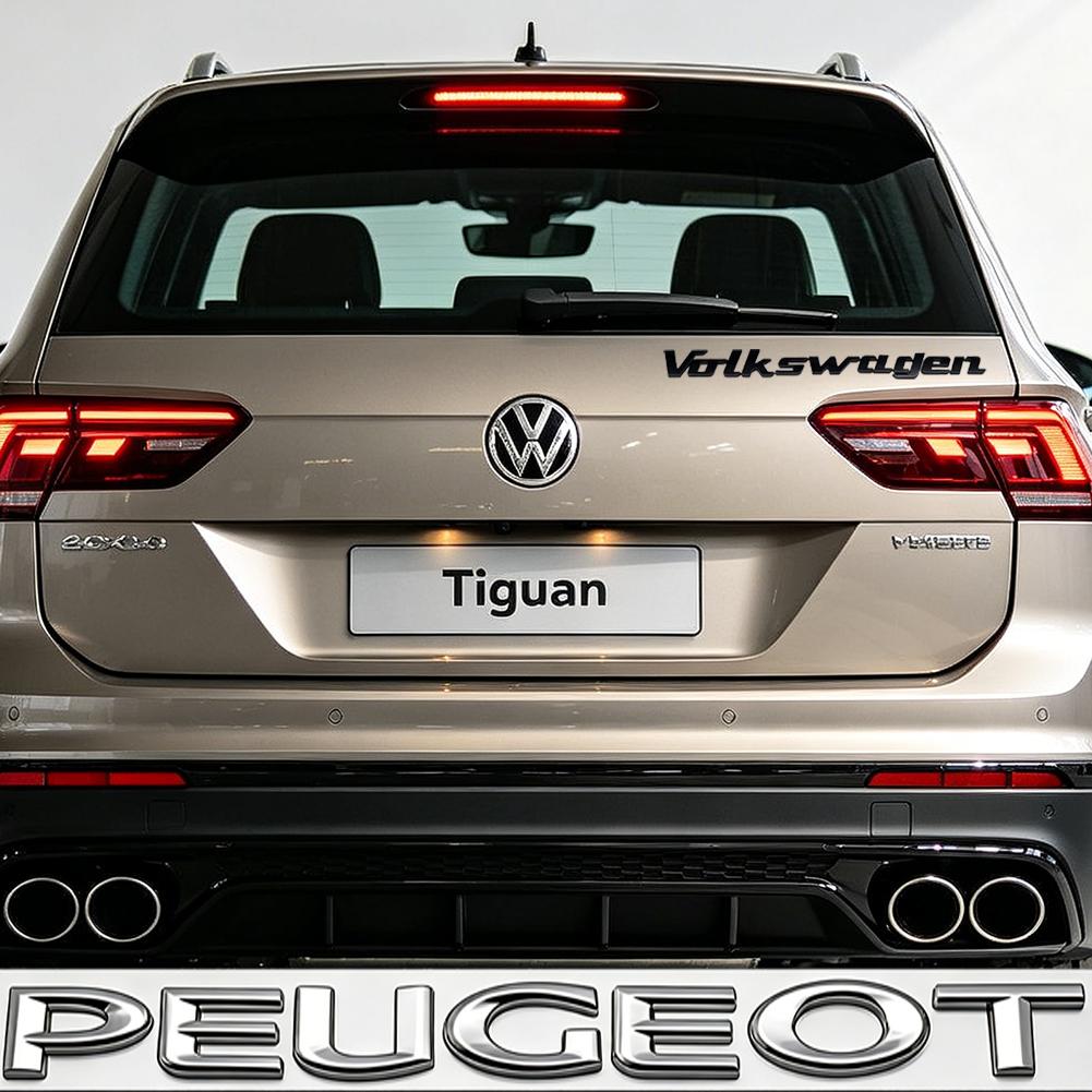 1Pcs 3D Volkswagen Emblem Sports Style Car Trunk Badge Sticker Accessories For VW Golf Tiguan T-Roc Polo Passat ID.4 T-Cross MK7LP10