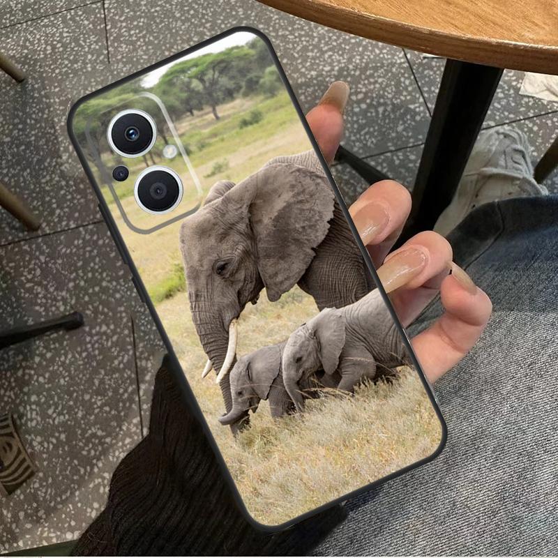 Elephant Baby Nature For OPPO Reno 11F 12F 13F 14F 8T 10 11 12 13 14 Pro 8 7 Lite OPPO Find X8 X6 X5 X9 Pro Case