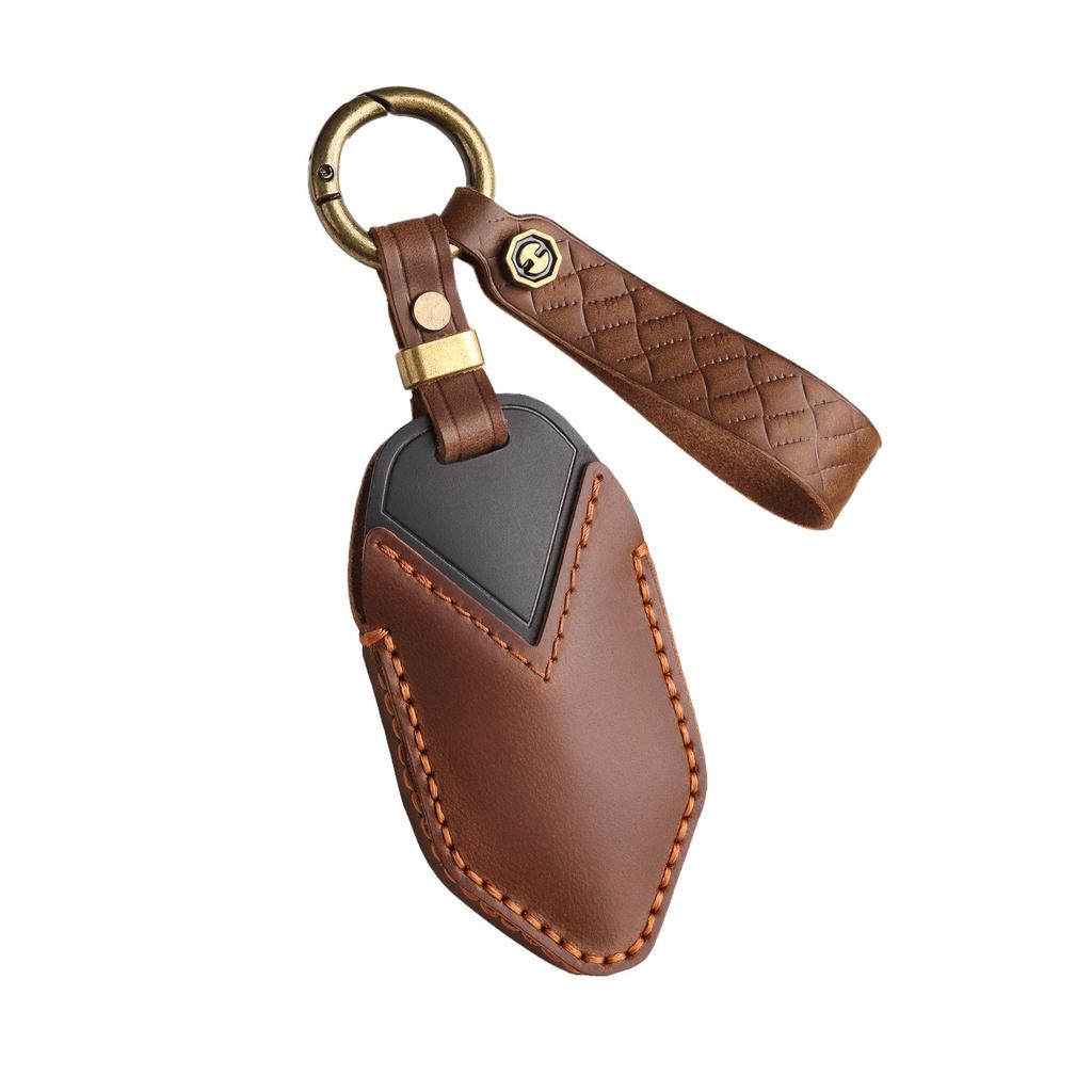 2024 Leopard 5 Genuine Leather Key Shell - Special Edition Cowhide Accessory