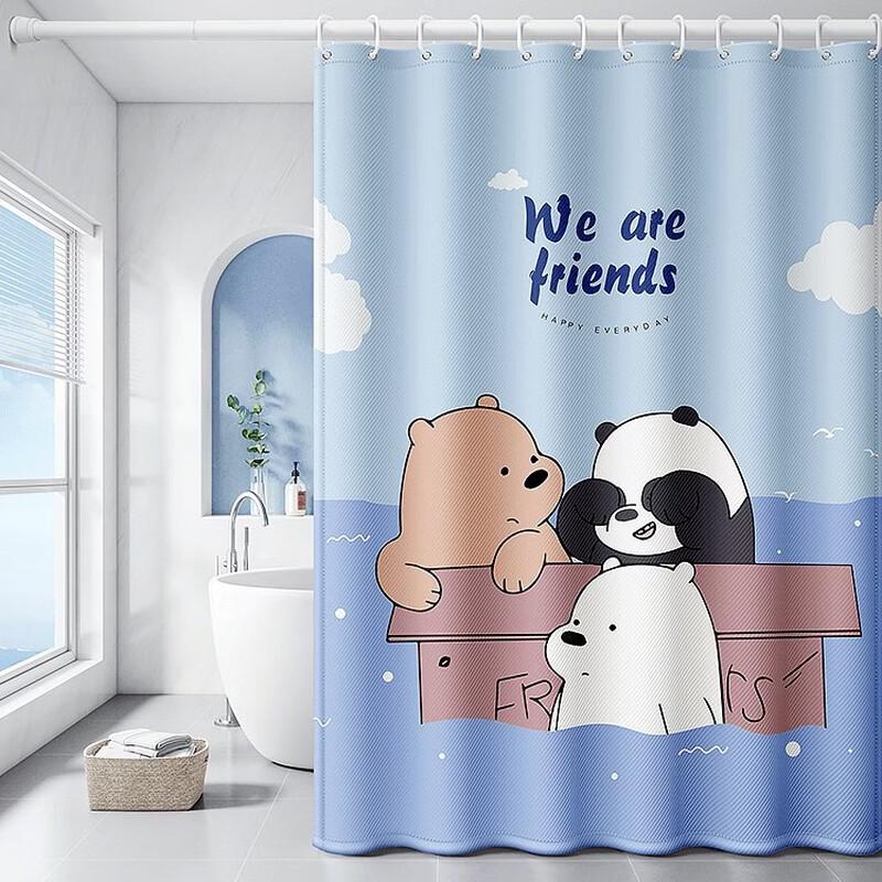 MDNG Three Little Bears Polyester Shower Curtain