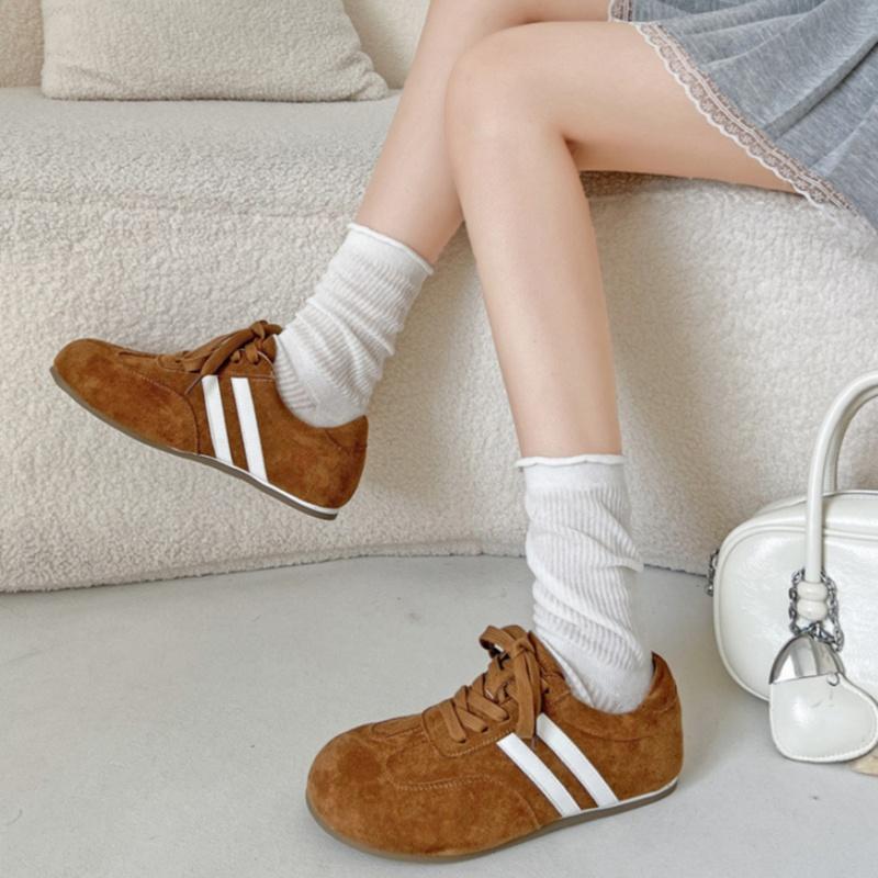 Fashion Casual Women Sneakers 2025 Popular Retro German Training Shoes Niche Comfortable Soft Soled Flat Shoes Versatile Single Shoes