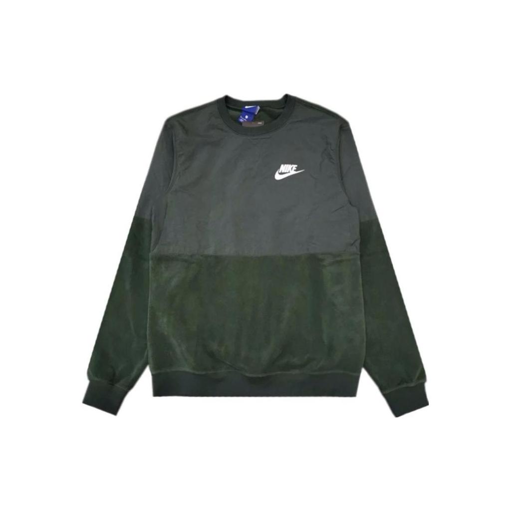 Nike Color Block Crew Neck Sports Sweatshirt Men tops Green AQ7260-332
