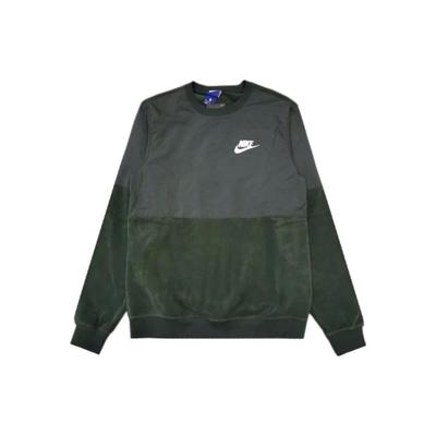 Color Block Crew Neck Sports Sweatshirt Men Tops Green AQ7260-332
