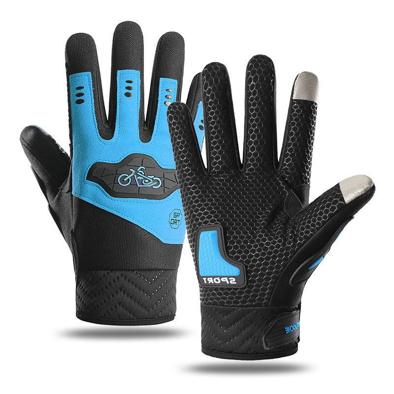 Riding Gloves Non Slip Driving  Outdoor Cycling Touch Screen Electric Bike Windproof and Cold Mountain Climbing Men's Fingers Spring and Autumn