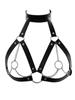 Women's Sexy Leather Body Harness –  Bondage Lingerie with Chest Straps & Gothic Fetish Appeal