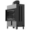 Steel Fireplace KRATKI LUCY 14 kW Ø 200 Black Thermotec Self Closing Door