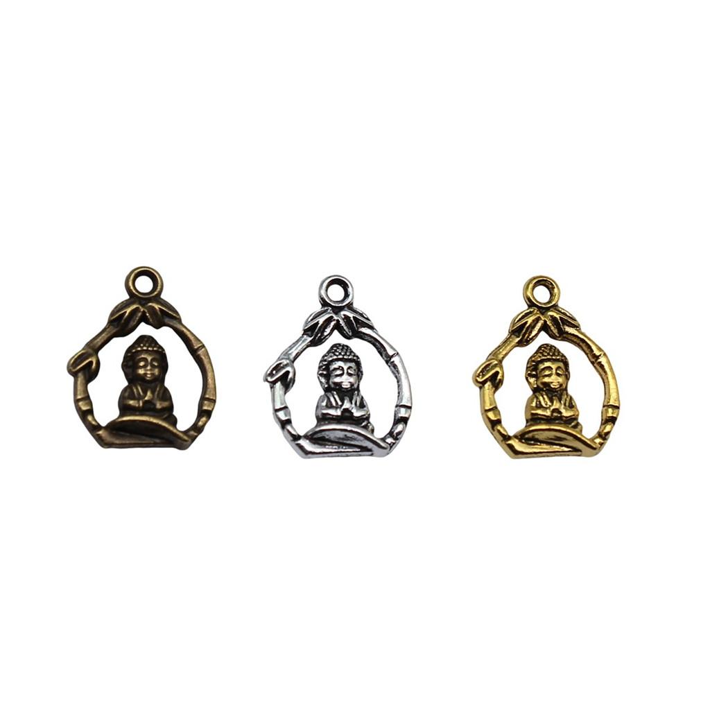 Buddha Statues Charms Multi Color Alloy Pendants For Spiritual Zen Jewelry Making