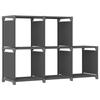 VidaXL Display Shelf 5 Cubes Grey 103x30x72.5 Cm Fabric