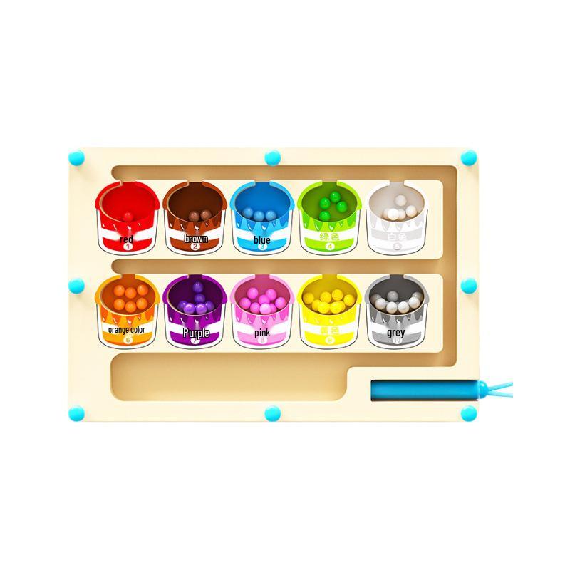 Children's Wooden Educational Color Sorting Maze Toy