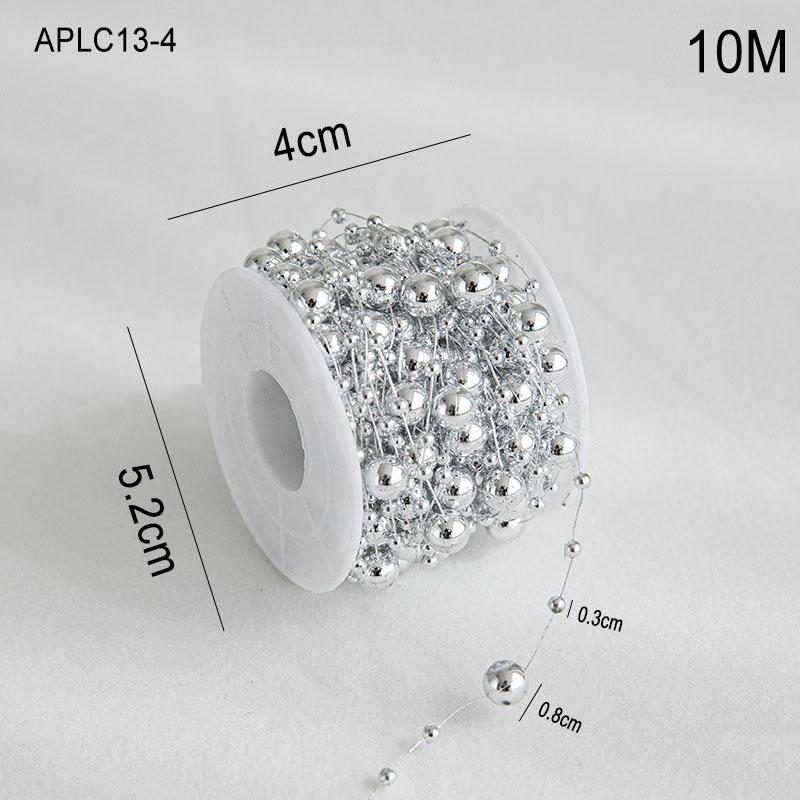 Christmas Decorations Colorful Electroplated Beads String Garland Home Xmas Tree Ornaments Nativity New Year Gift DIY Dollhouse