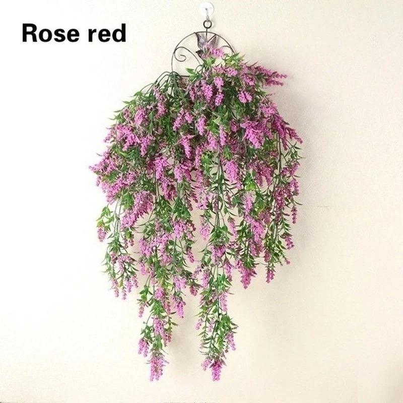 Fashionable New Simulation Plant Flower Wall Artificial Hanging Lavender Home Decoration Living Room Kitchen Bedroom Decoration