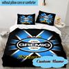 3PCS Custom Name Gremio FC Crest Design Bedding Set, Including 1pc Duvet Cover And 2pcs Pillowcases, Suitable for Dorms and Bedrooms Gift