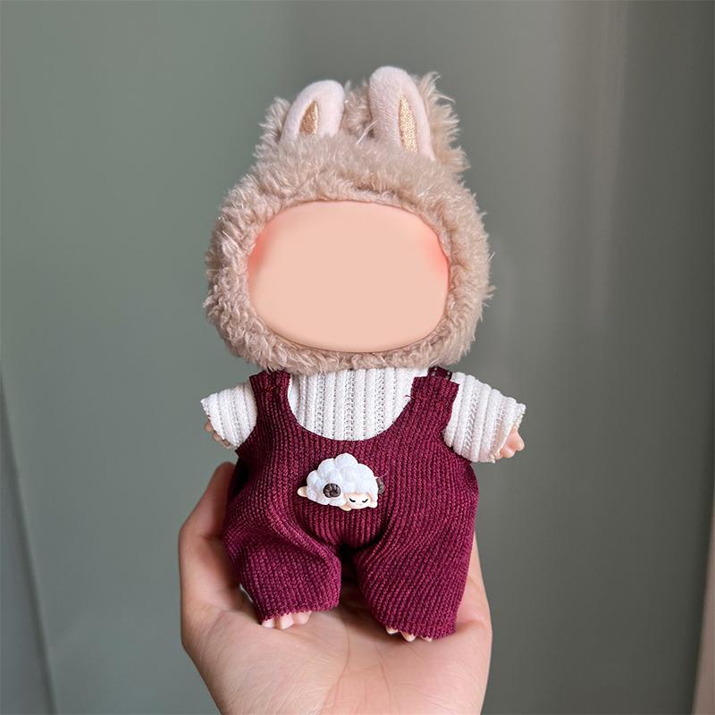 Doll Clothing Decoration Set For 17Cm Plush Vinyl Labubu Stylish Outfit Clothes Sports Leisure Suit Labubu Outfit Accessories