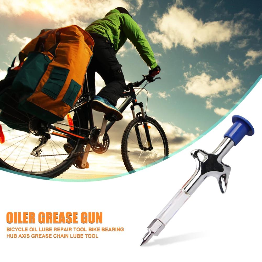 6-1PCS Bicycle Aluminum Grease Gun Aluminum Alloy MTB Bike Bearing Hub Grease Syringe Bicycle Oil Lubricant Cycling Accessories