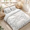 Custom Name Bedding Set 3 PiecesRammstein Print Duvet Cover + 2 Pillowcases Soft Bed Decor