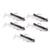 5pcs Soft Body Sinking Swimbait T Tail Soft PVC Bass Lure Trout Bait for Saltwater Freshwater