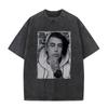 Gewaschenes Vintage Rockband Falling in Reverse Mugshot T-Shirt Herren Damen Gothic Oversized T-Shirt Männlich Lässig Baumwolle Retro T-Shirts
