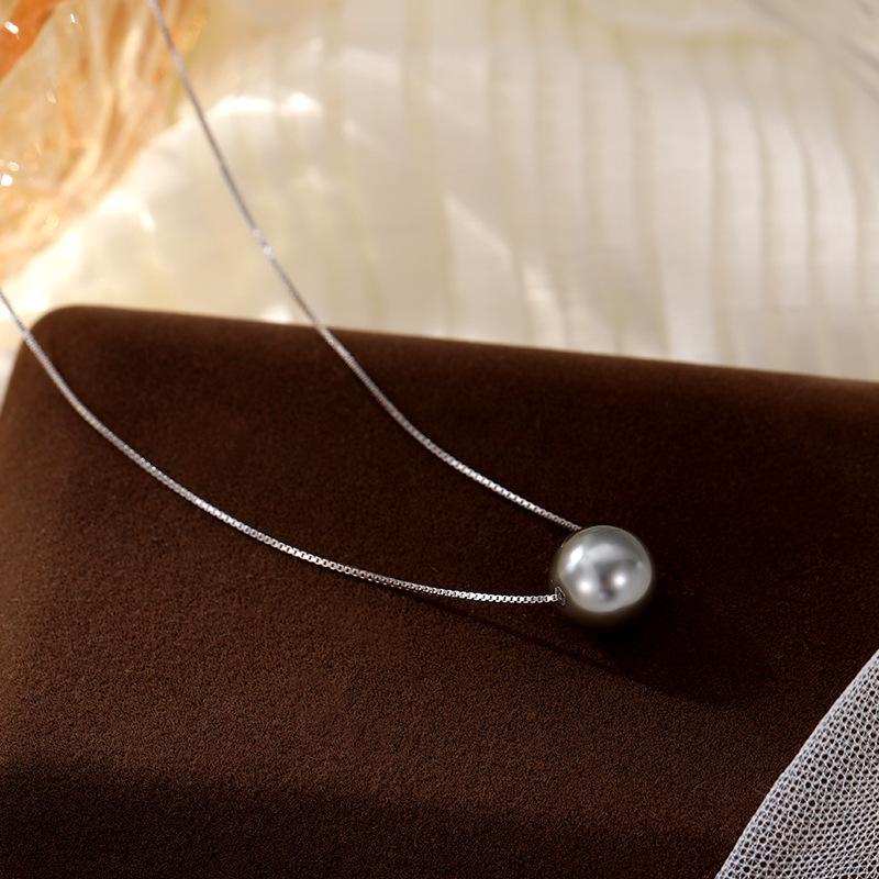 Colier Banyan Tree din argint S925 cu perle și pandantiv din perlă de scoică, lanț de claviculă de lux pentru femei, vara 2023