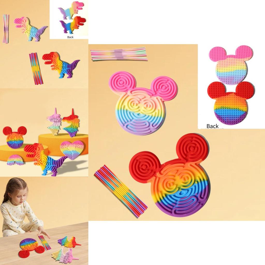 Colorful Silicone Sensory Activity Board For Kids With Unicorn Design For Stress Relief