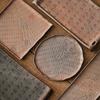 Handmade Rock Texture Tea Tray Dry Brew Chapan Coarse Pottery Chinese Zen Style for Gongfu Tea Ceremony Desktop Board