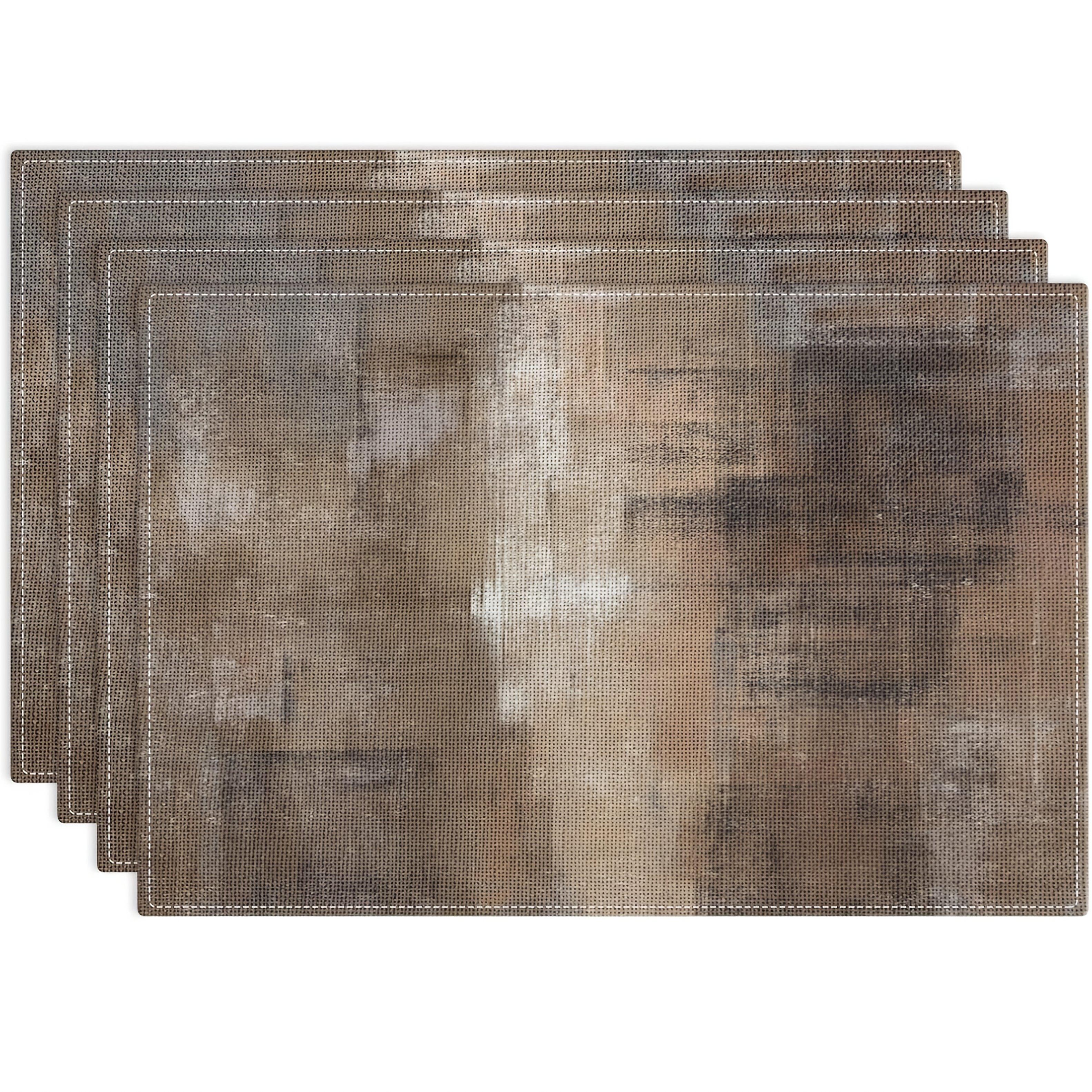 

1pc Abstract Grey and Dark Brown Table Mats for Outdoor Home Party Kitchen Dining Decoration 1PC 30X45cm
