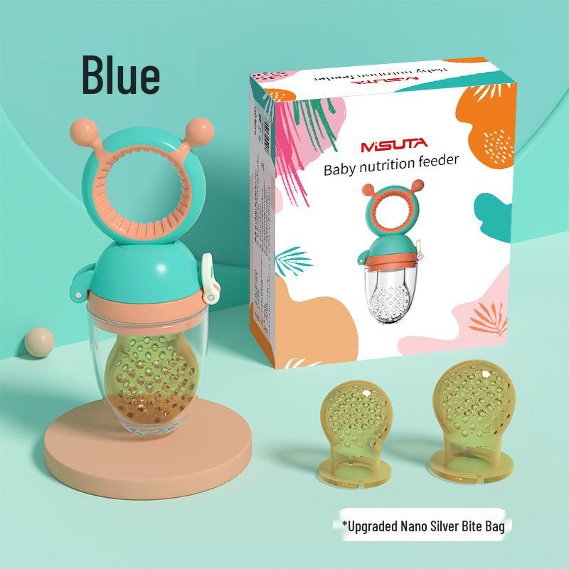 MISUTA Silicone Baby Teether Fruit & Veggie Feeder Stick