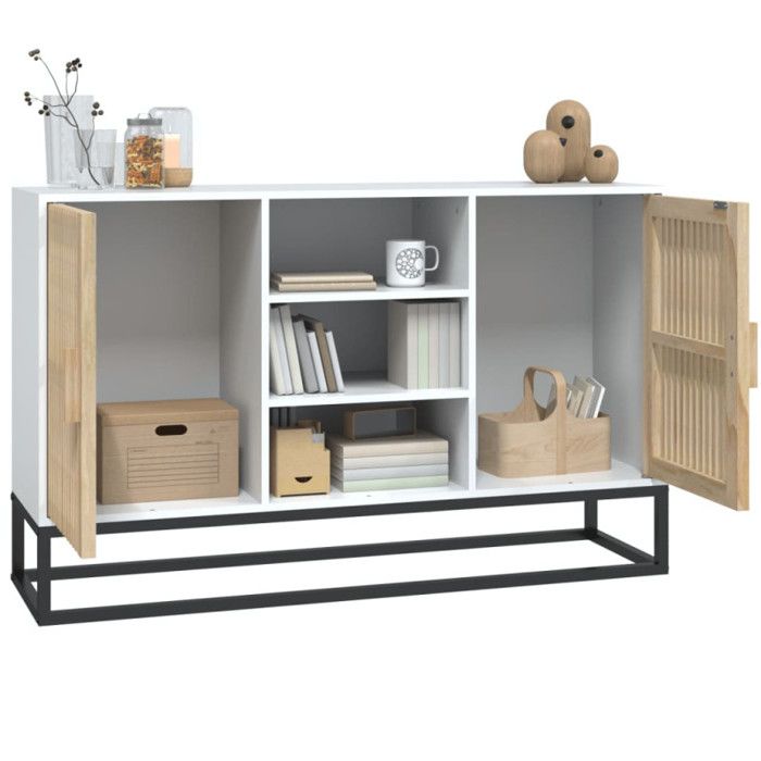 VidaXL Buffet blanc 105x30x65 cm bois d'ingénierie, armoire, armoire latérale, armoire de rangement, armoires, placard, 352118