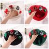 Red Green Christmas Beret Cap New Year Xmas Painter Hat Fashion Christmas Beret Hat  Women