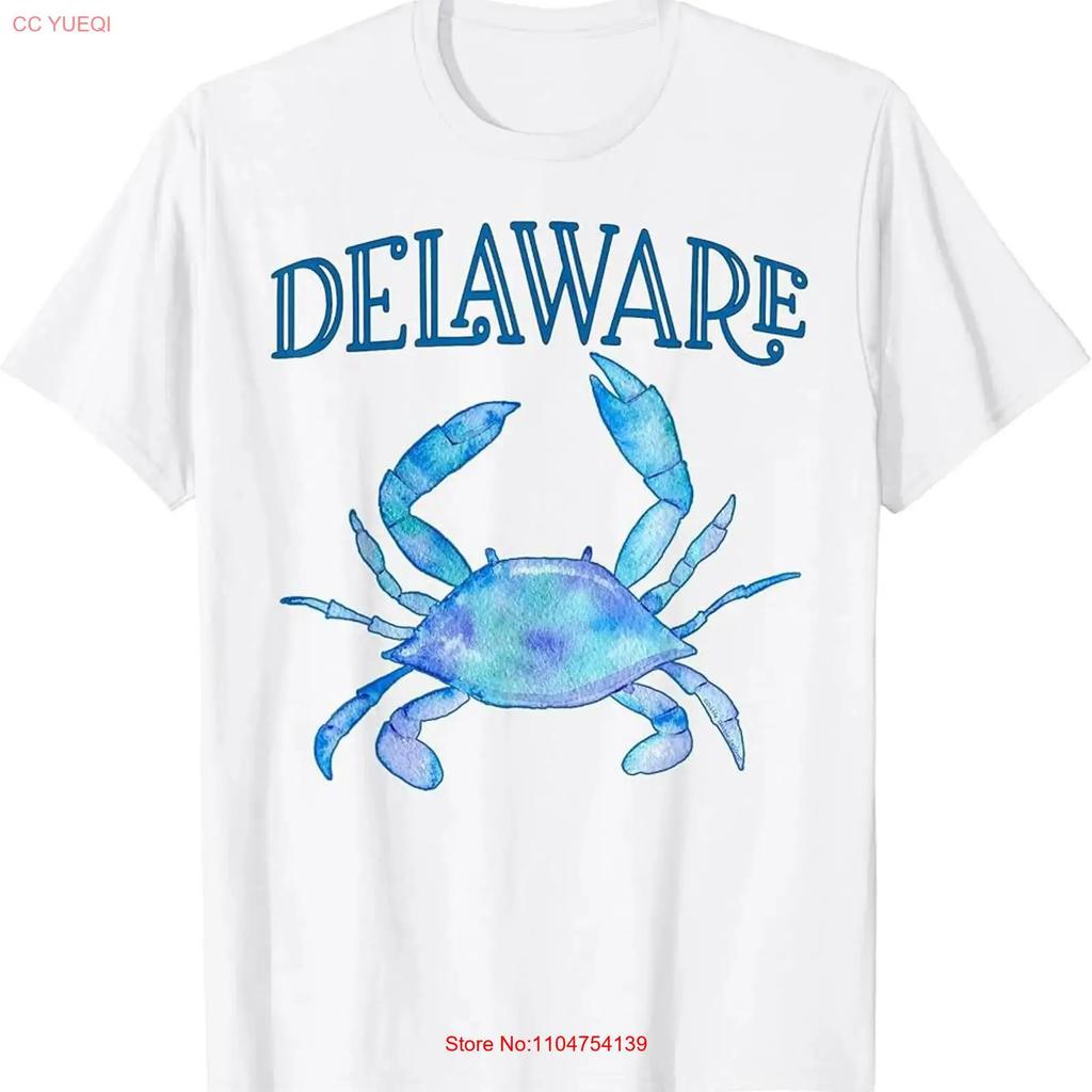 Delawares Schöner Blauer Krebs Delaware T-Shirt vintage gewaschen weich stilvoll bequem Herren Grafik dehnbar vielseitig