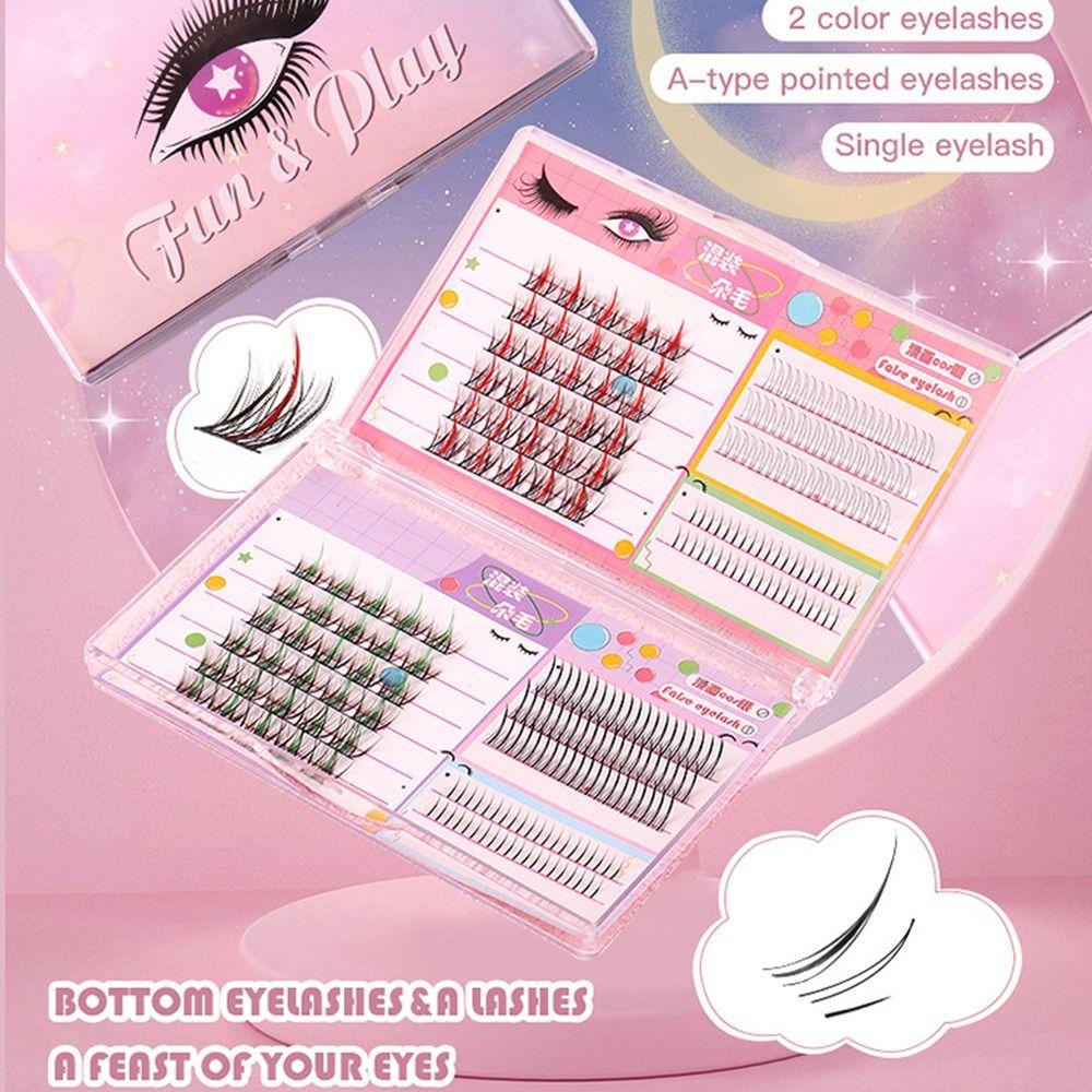 

Manga Style False Eyelashes Natural Thick Cilios Lashes Portable Individual Lash Clusters Women