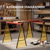2-Piece set sawhorse, craftsman stand, load capacity up to 250 kg, metal, red