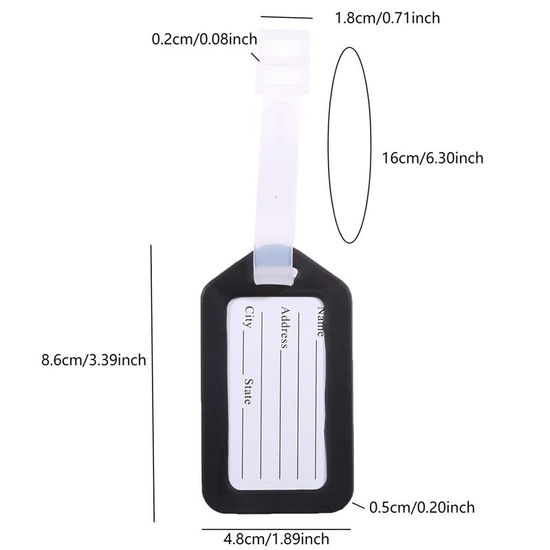 1/10pcs Luggage Tags Suitcase Label Bag Travel Boarding Pass Accessories Luggage Bag Tag Name Address ID Label Plastic Luggage