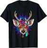 Hippie Hirsch Tie Dye Friedenszeichen Grafik T-Shirt Herren Lässiges Baumwoll-T-Shirt Reisekleidung