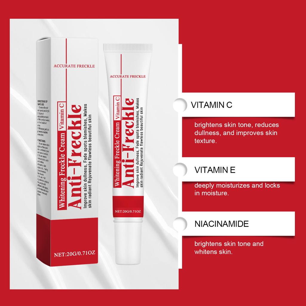 Whitening Freckle Cream;Whitening Cream; Anti-Freckle Cream,Fading Dark Circles, Fine Lines, Revitalizing, Brightening And Moisturizing. 20g