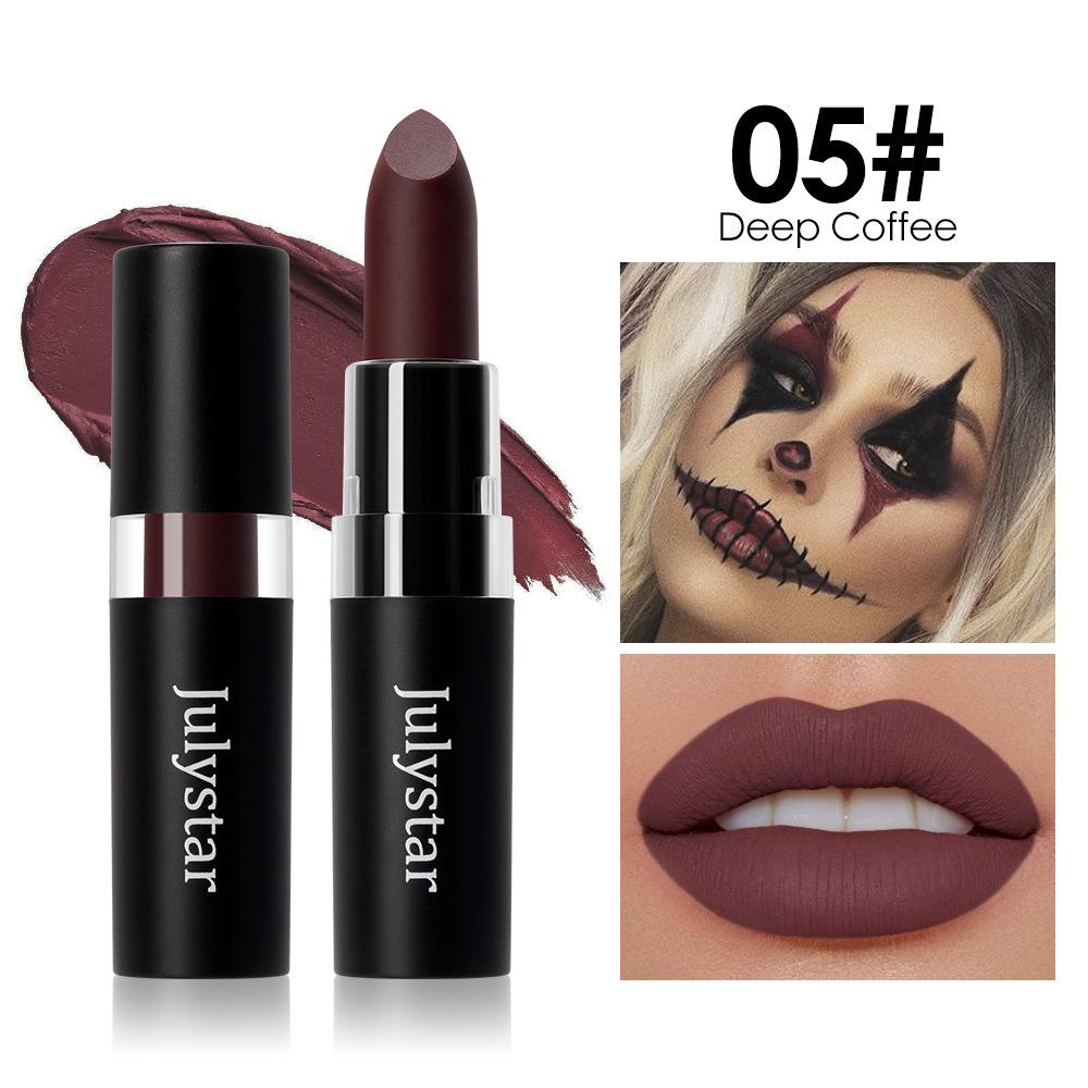 12 Colors Waterproof Blue Matte Lipstick Makeup Green Black Lipstick Long-lasting Purple Lip Stick Halloween Cosmetics for Women