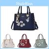 Trendy Butterfly Bow Decor Small Bucket Bag Street Style Embroidered Shoulder Crossbody Mom Bag
