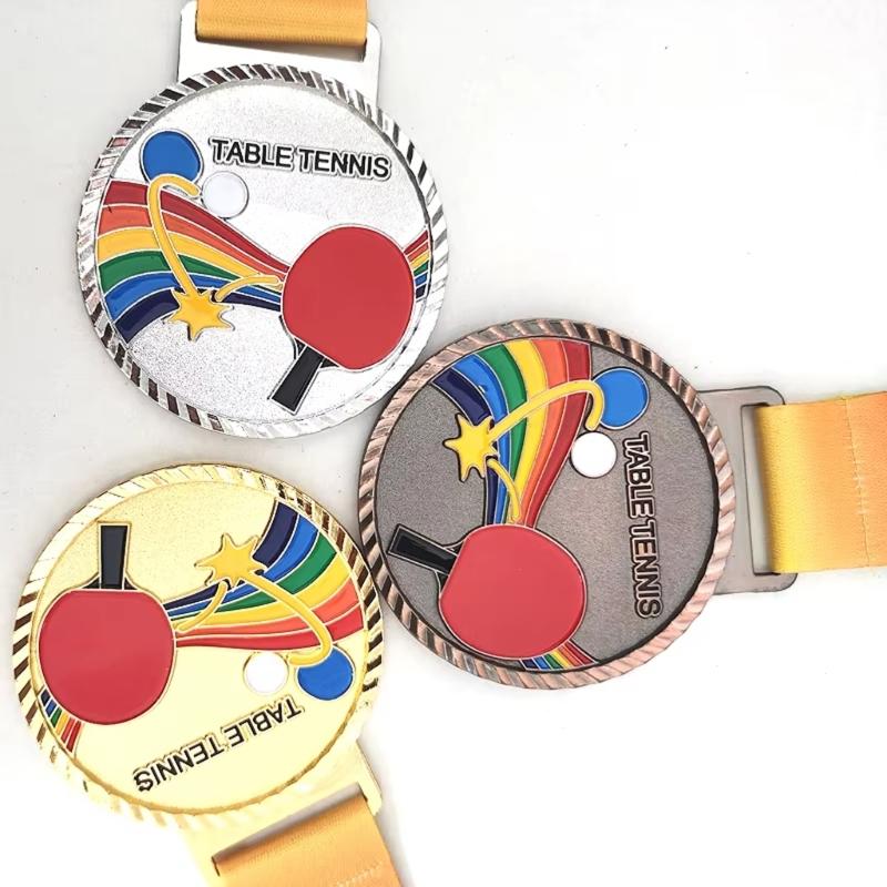 Metal Medals Sports Competition Medals School Prize Sport Award Medals Award Medals with Ribbon for Competition Sports