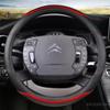 Für Citroen C1 C2 C3 C4 C5 C4L Berlingo C4 PICASSO C5 AIRCROSS Auto Lenkrad Abdeckung Carbon + Leder auto
