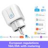 Smart Plug Wifi Socket Eu 16A/20A With Power Monitor Timing Function Tuya Smart Life App Control Works With Alexa Google Home