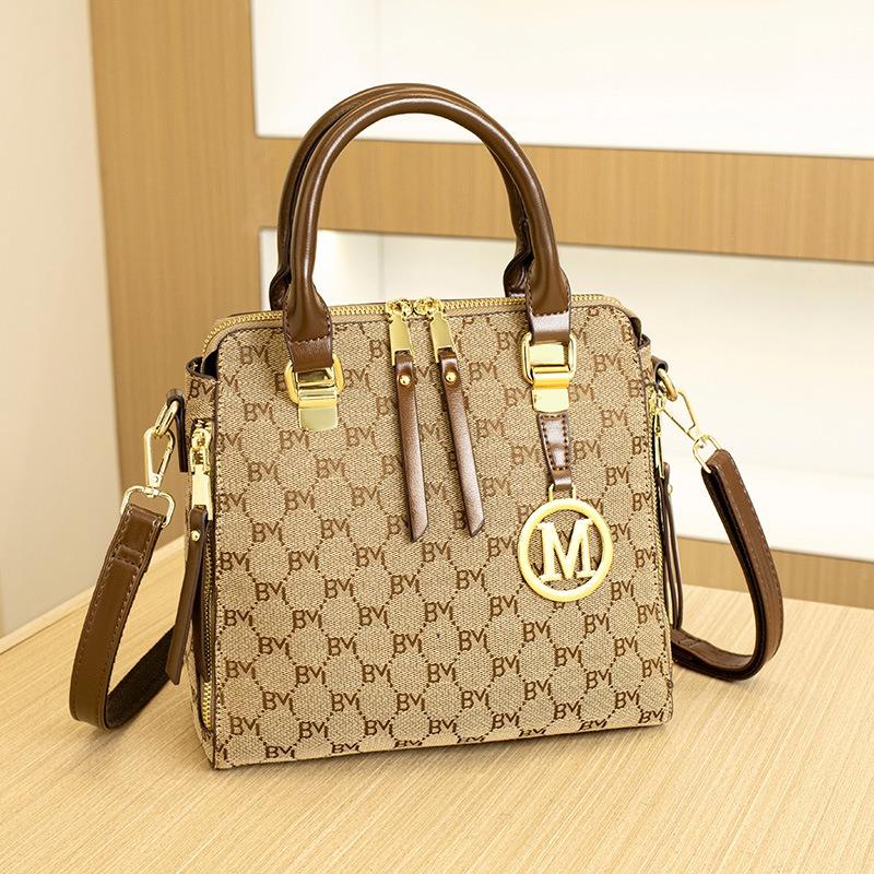 Classic printed women's bag portable square bag autumn new trendy mother bag simple and fashionable versatile messenger bag